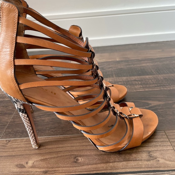 Beautiful strappy COACH snakeskin heels - Picture 2 of 5